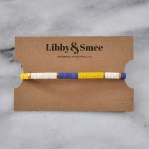 Libby & Smee stretch tile bracelet in Yellow Colorblock