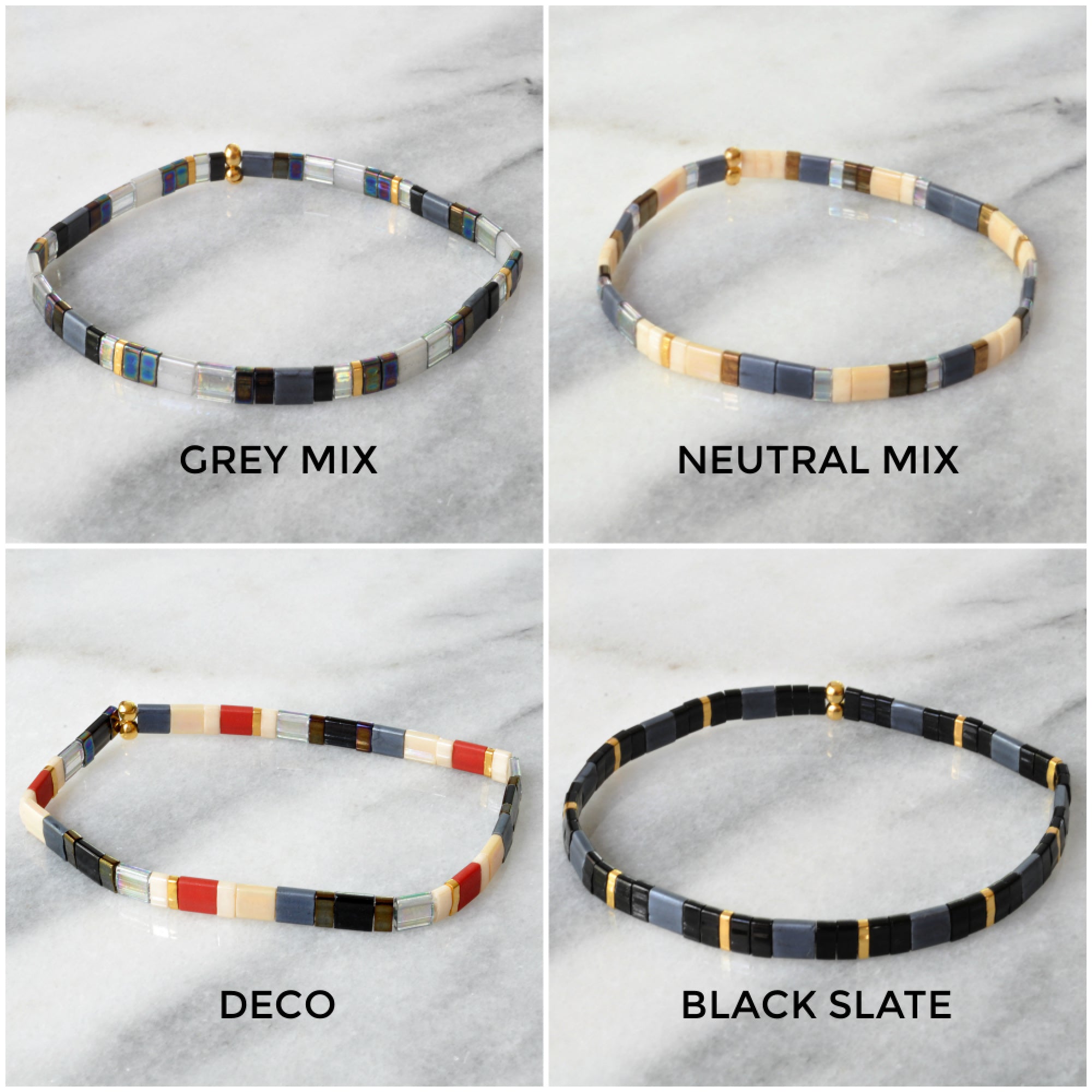 DIY Enamel Tile Bead Stretch Bracelets (Technique) - Lima Beads