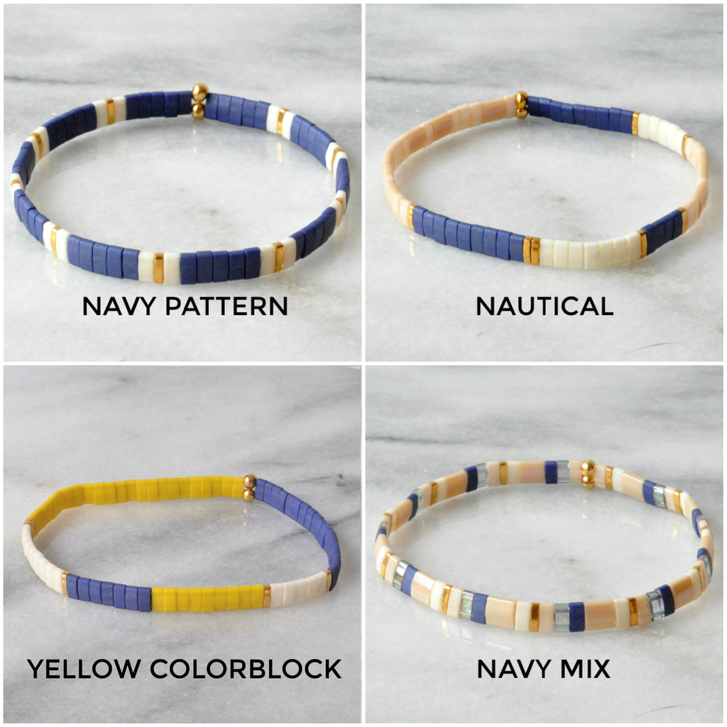 Stretch Tile Bracelets | Handmade by Libby & Smee