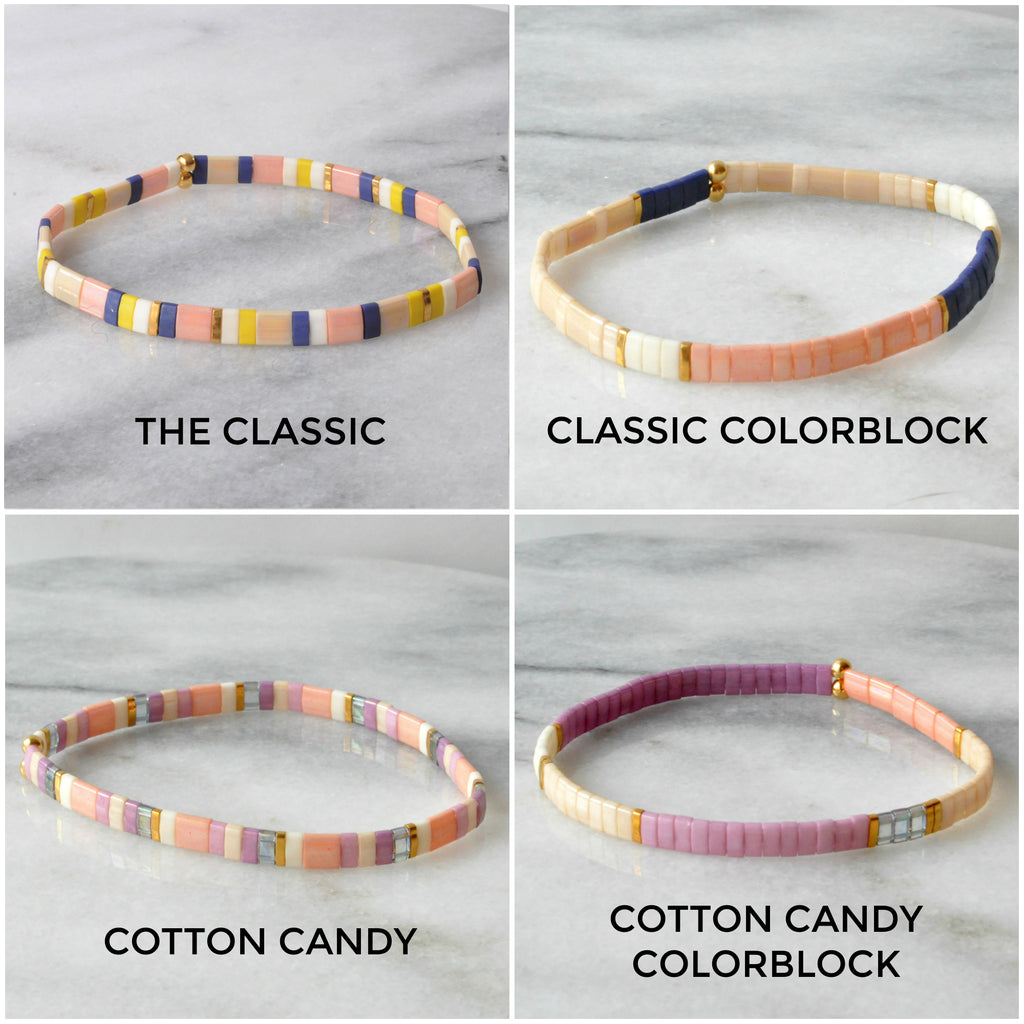 Stretch Tile Bracelets | Handmade by Libby & Smee