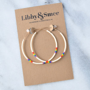 Libby & Smee gold filled seed bead hoop earrings