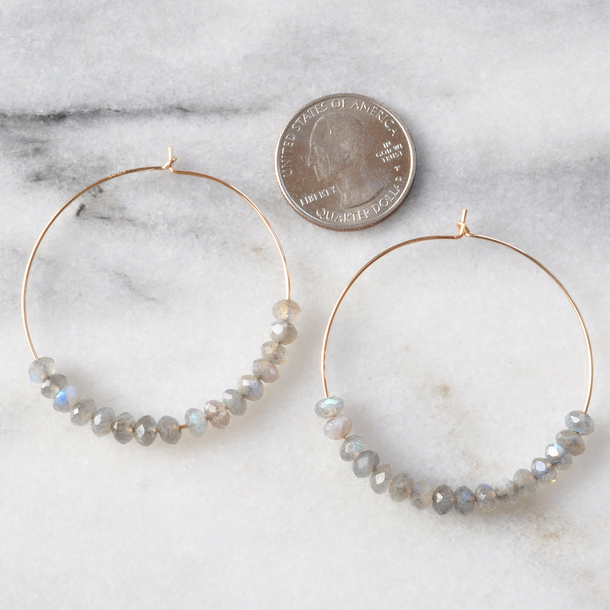 Gemstone Hoop Earrings | Handmade by Libby & Smee