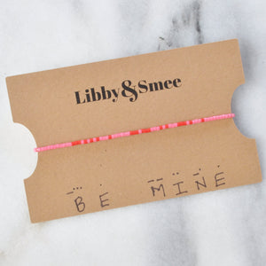 Morse Code Valentine String Bracelet