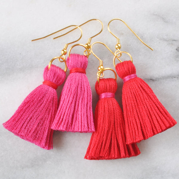 Pink and Red Valentine Earrings