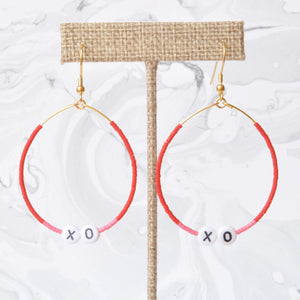 XOXO Valentine Hoop Earrings