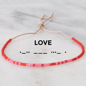 Morse Code Valentine String Bracelets